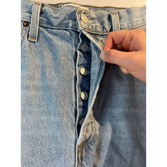 AGOLDE Jeans Riley High Rise Straight Crop Distressed Clear Skies Casual Capsule - Picture 8 of 11